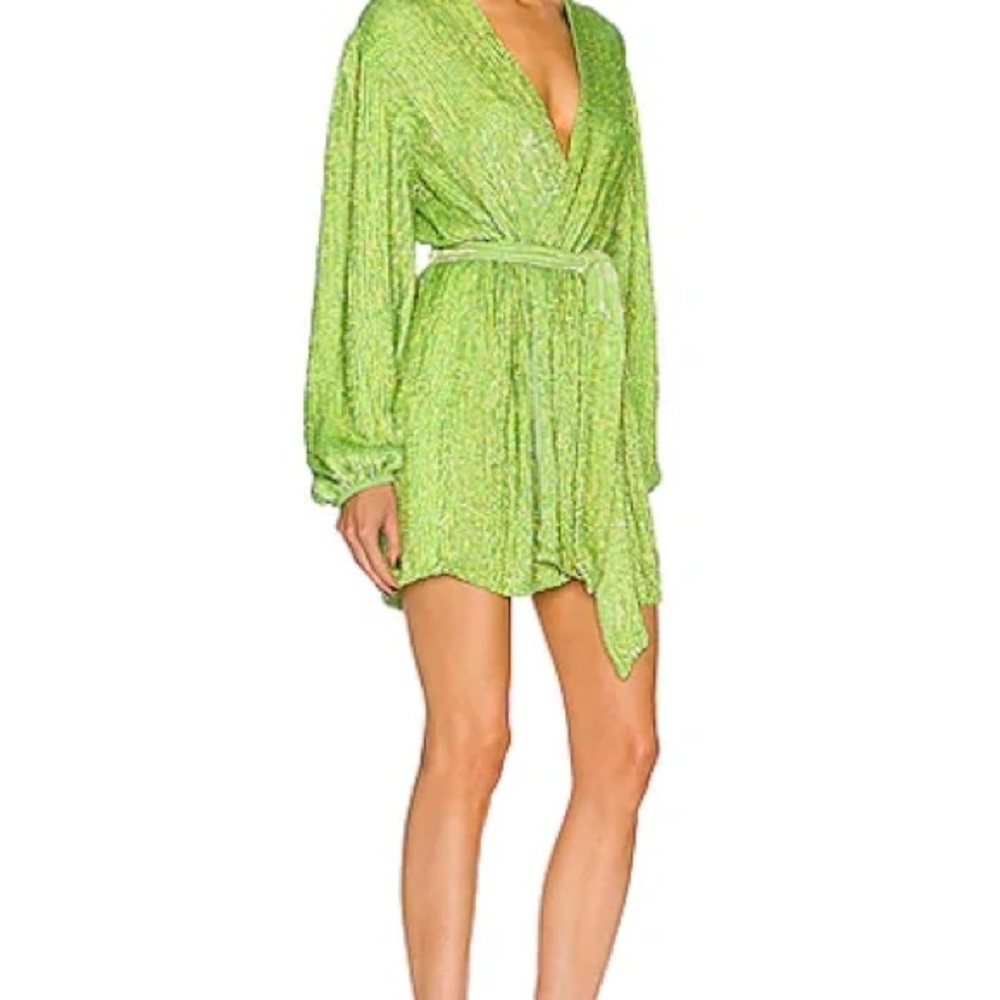 Retrofete Gabrielle Embellished Robe Mini Dress